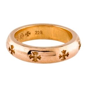 Chrome Hearts 22k gold Maltese cross band ring size9